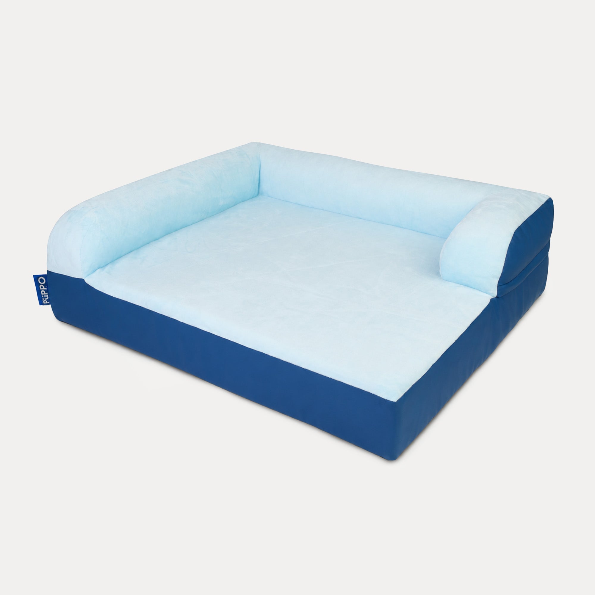 PUPPO-ROCCO ORTHOPEDIC BED-SKY & ROYAL BLUE
