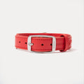 PUPPO-PETSTAR Leather collar-Ruby red