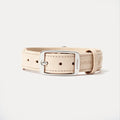 PUPPO-PETSTAR Leather collar-Vanilla cream
