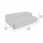 PUPPO-ROCCO ORTHOPEDIC BED-CLOUD & CHARCOAL GREY