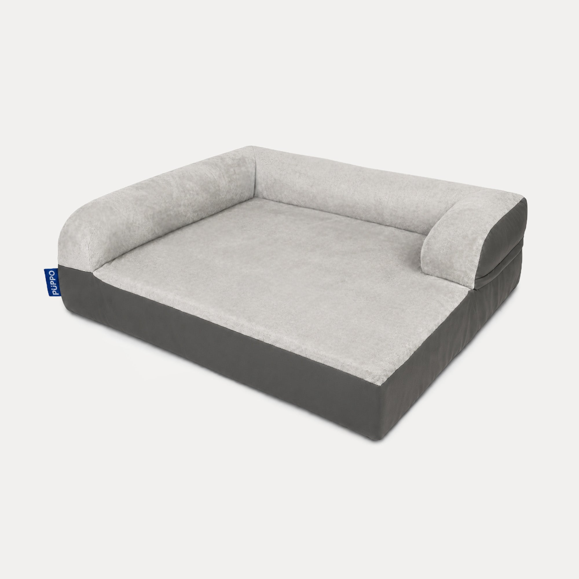 PUPPO-ROCCO ORTHOPEDIC BED-CLOUD & CHARCOAL GREY