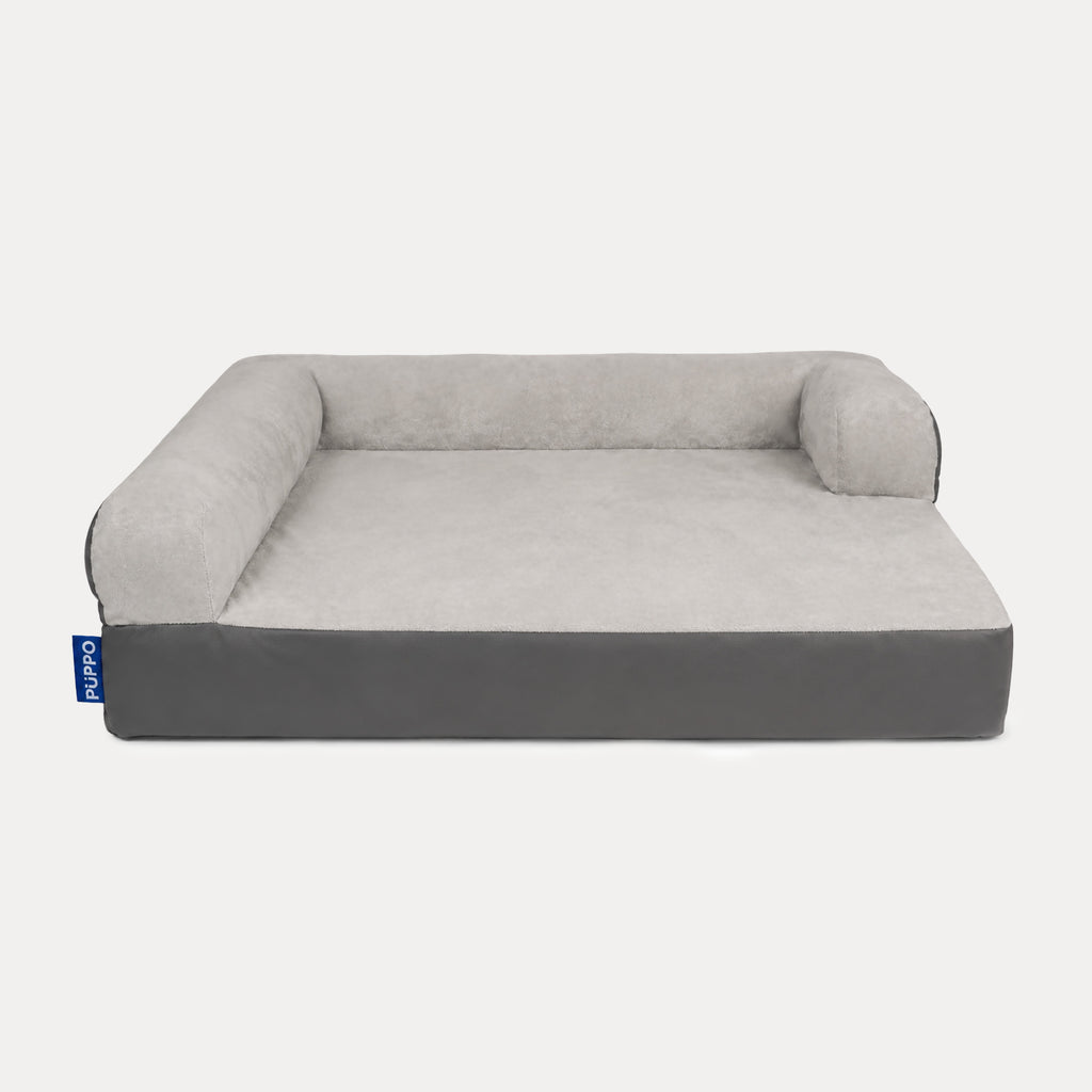PUPPO-ROCCO ORTHOPEDIC BED-CLOUD & CHARCOAL GREY