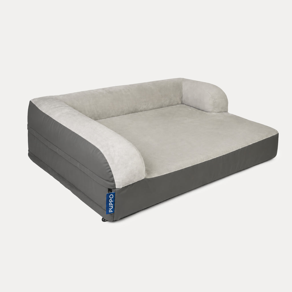 PUPPO-ROCCO ORTHOPEDIC BED-CLOUD & CHARCOAL GREY