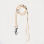 PUPPO-PETSTAR LEATHER COLLAR & LEASH-Vanilla cream