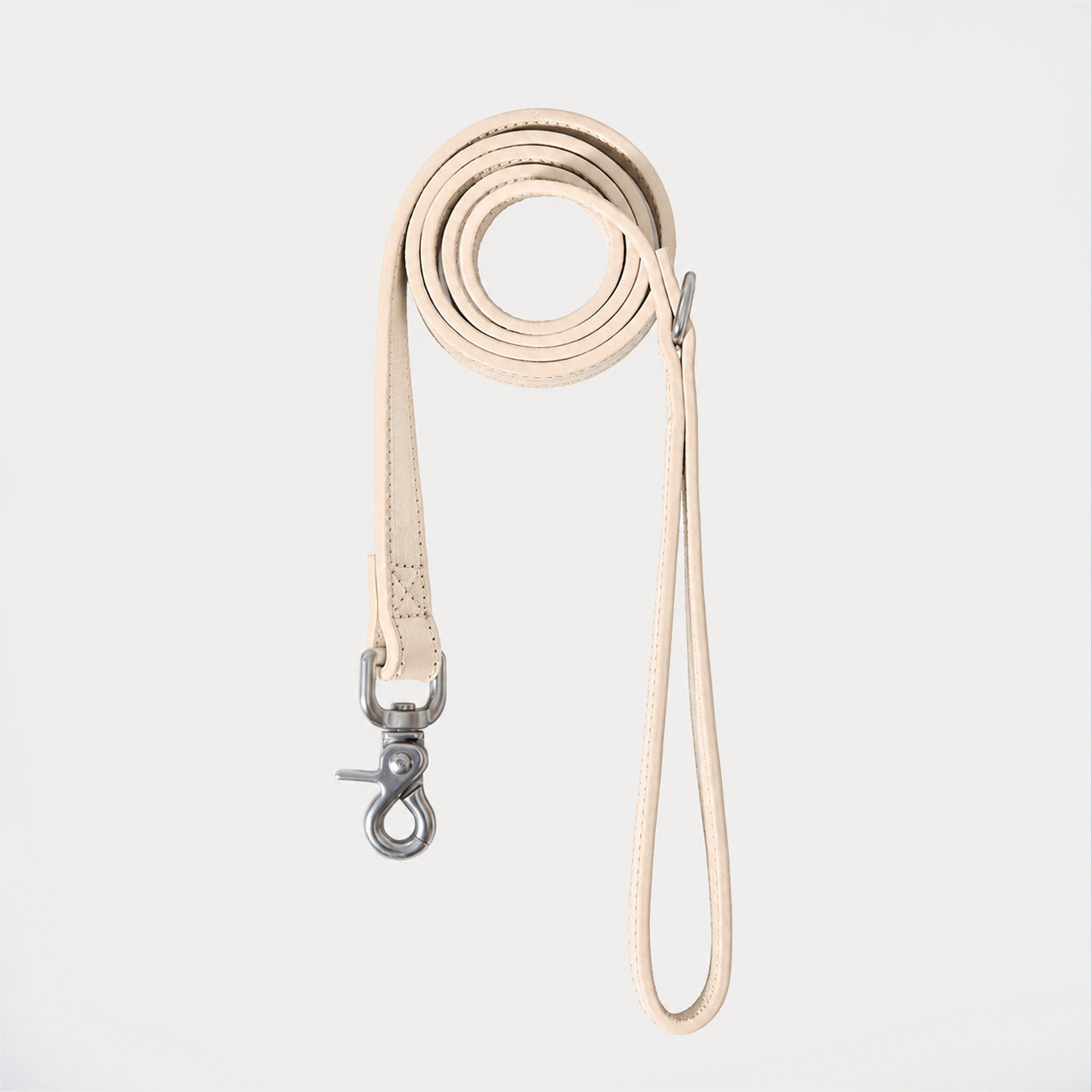 PUPPO-PETSTAR Leather leash-Vanilla cream
