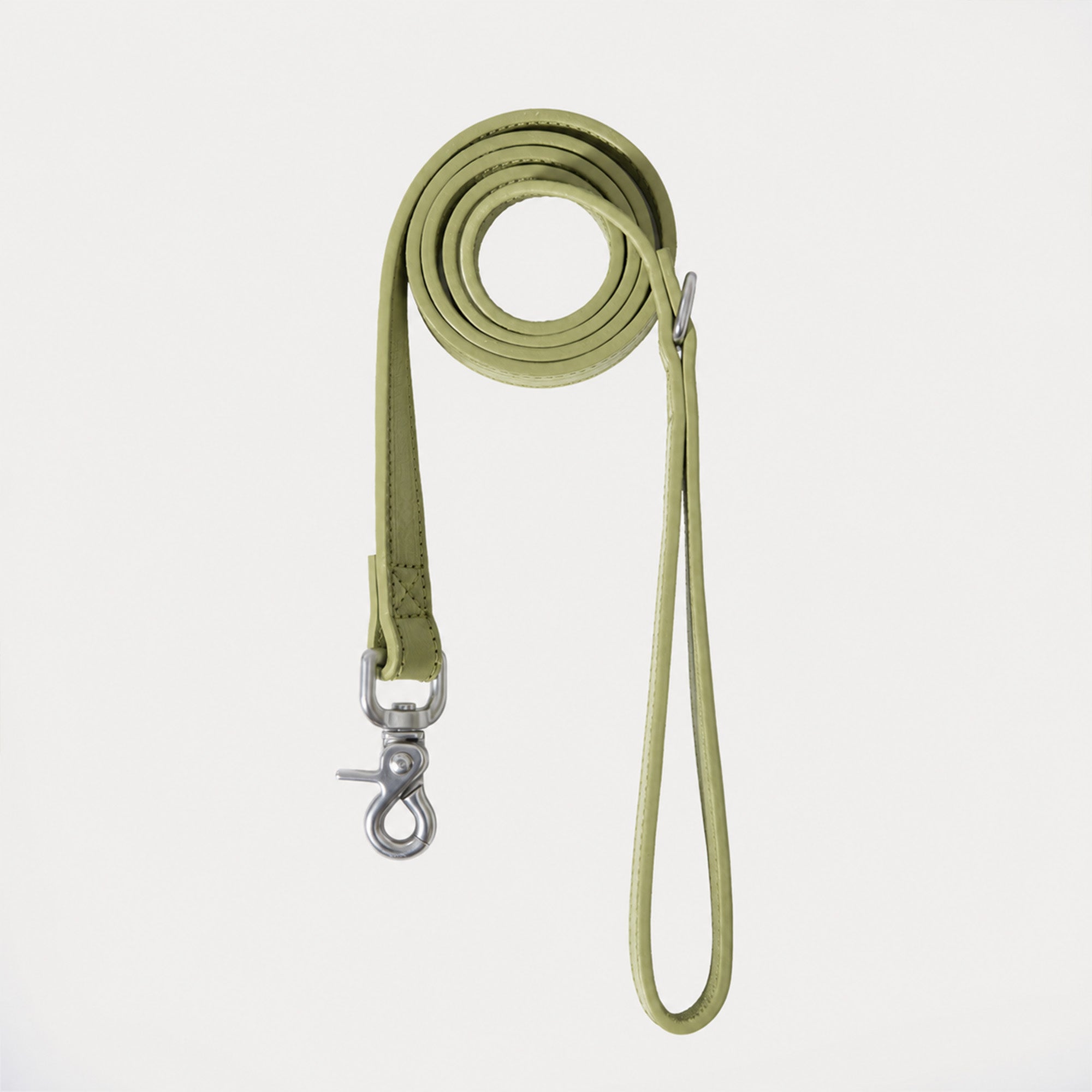 PUPPO-PETSTAR Leather leash-Sage green