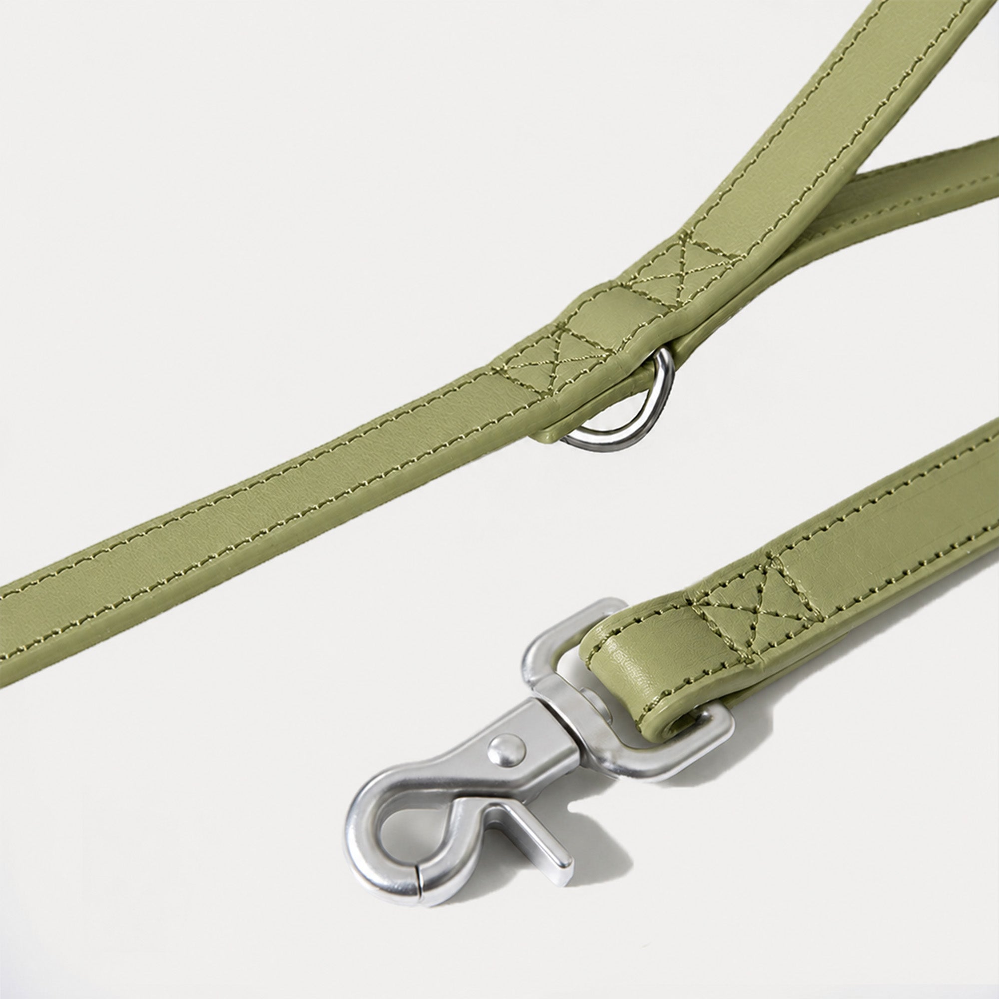 PUPPO-PETSTAR Leather leash-Sage green