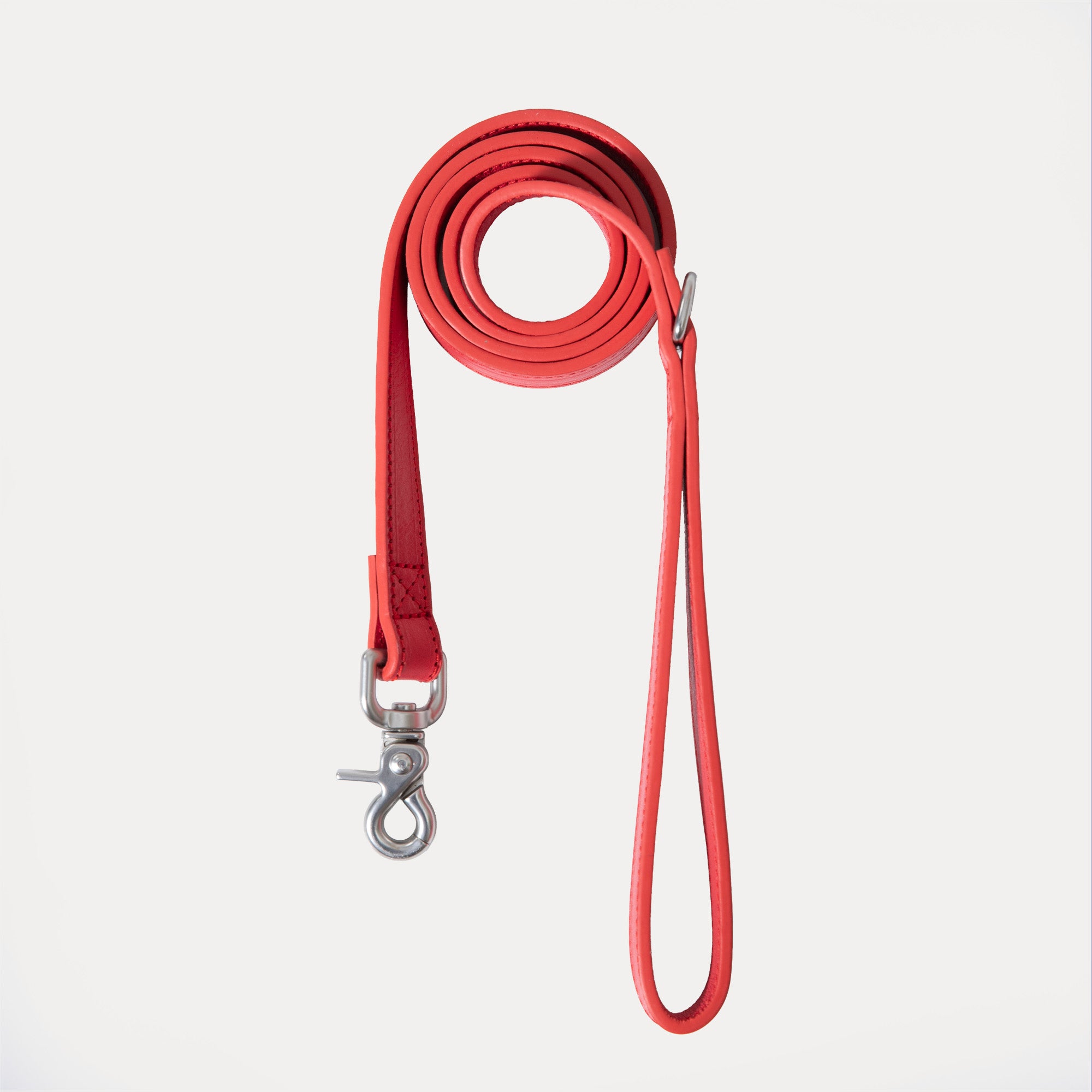 PUPPO-PETSTAR Leather leash-Ruby red